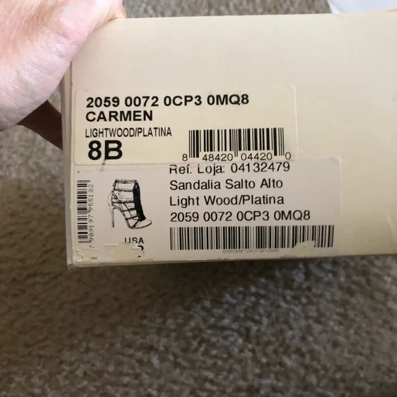 SCHUTZ Sand & Gold “Carmen” Fringe Sandals New in Box!! - Picture 9 of 15